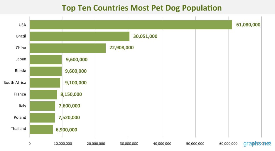 Top Ten Dog Populations